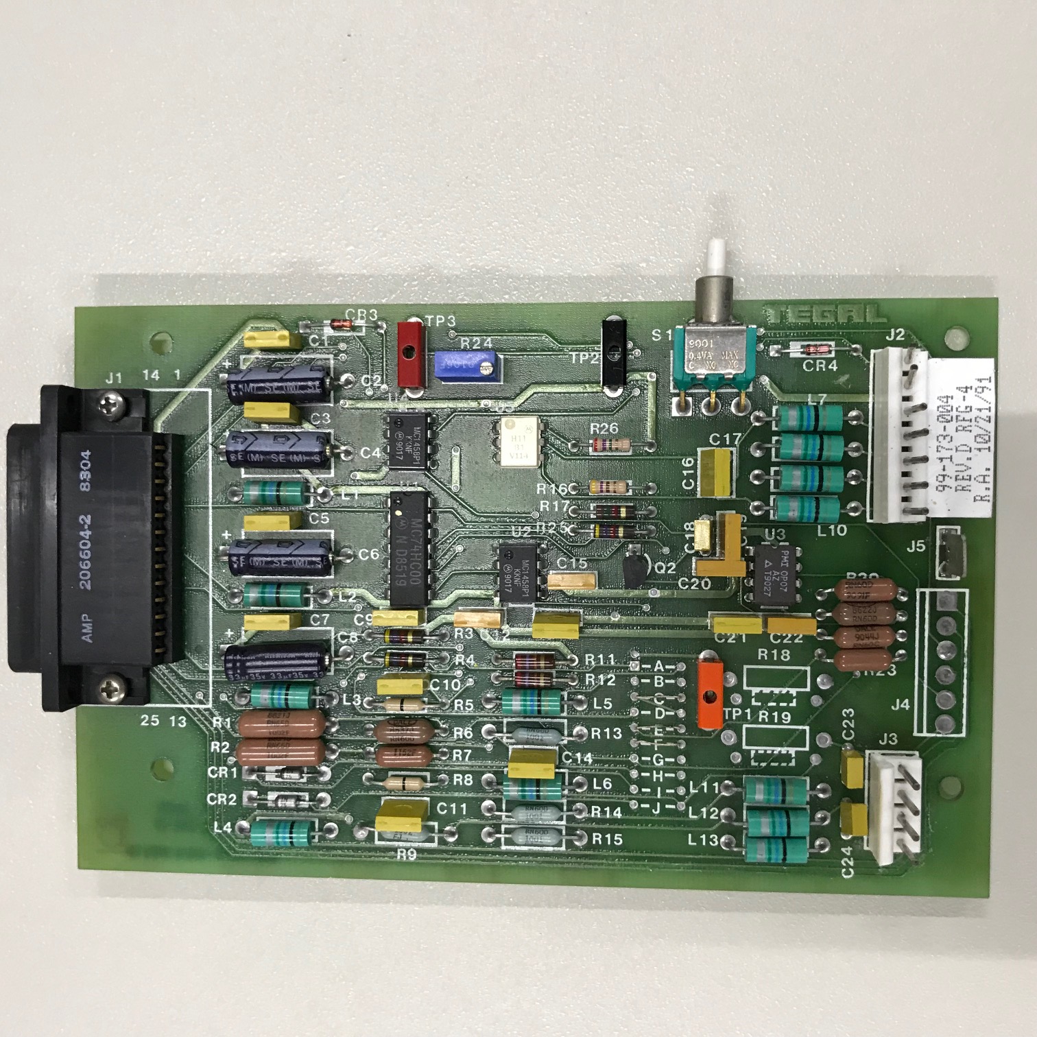 TEGAL 901E TEGAL 903E TEGAL PCB 99-173-004 REV D RFG-4