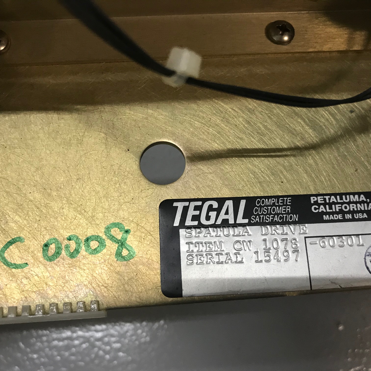 Tegal WAFER Transfer CW1078-60301 (2) Tegal WAFER Transfer CW1078-60301