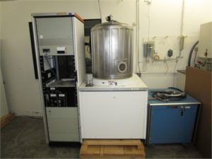 Varian 3120 Electron Beam Evaporator with Bell Jar, Model 980-2461-B, Serial Number 76848-4/4, With Airco Temescal Power Supply, (1) Airco Tenscal Controller CV-8