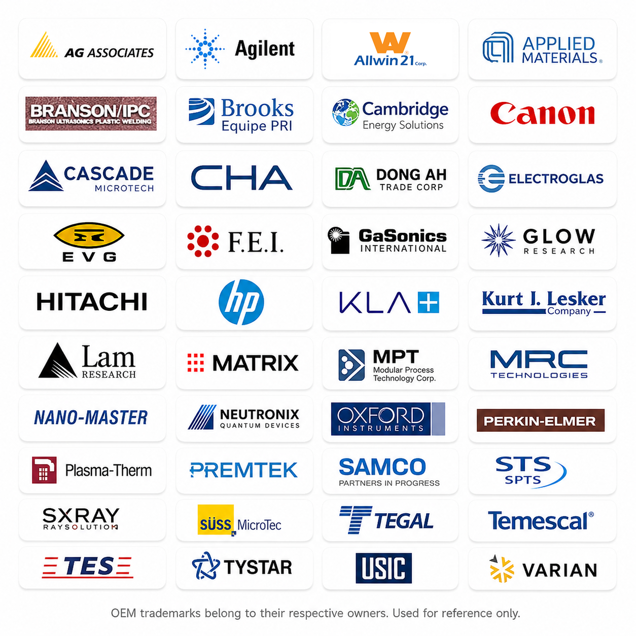 SemiStar Semiconductor Equipment by OEM Names