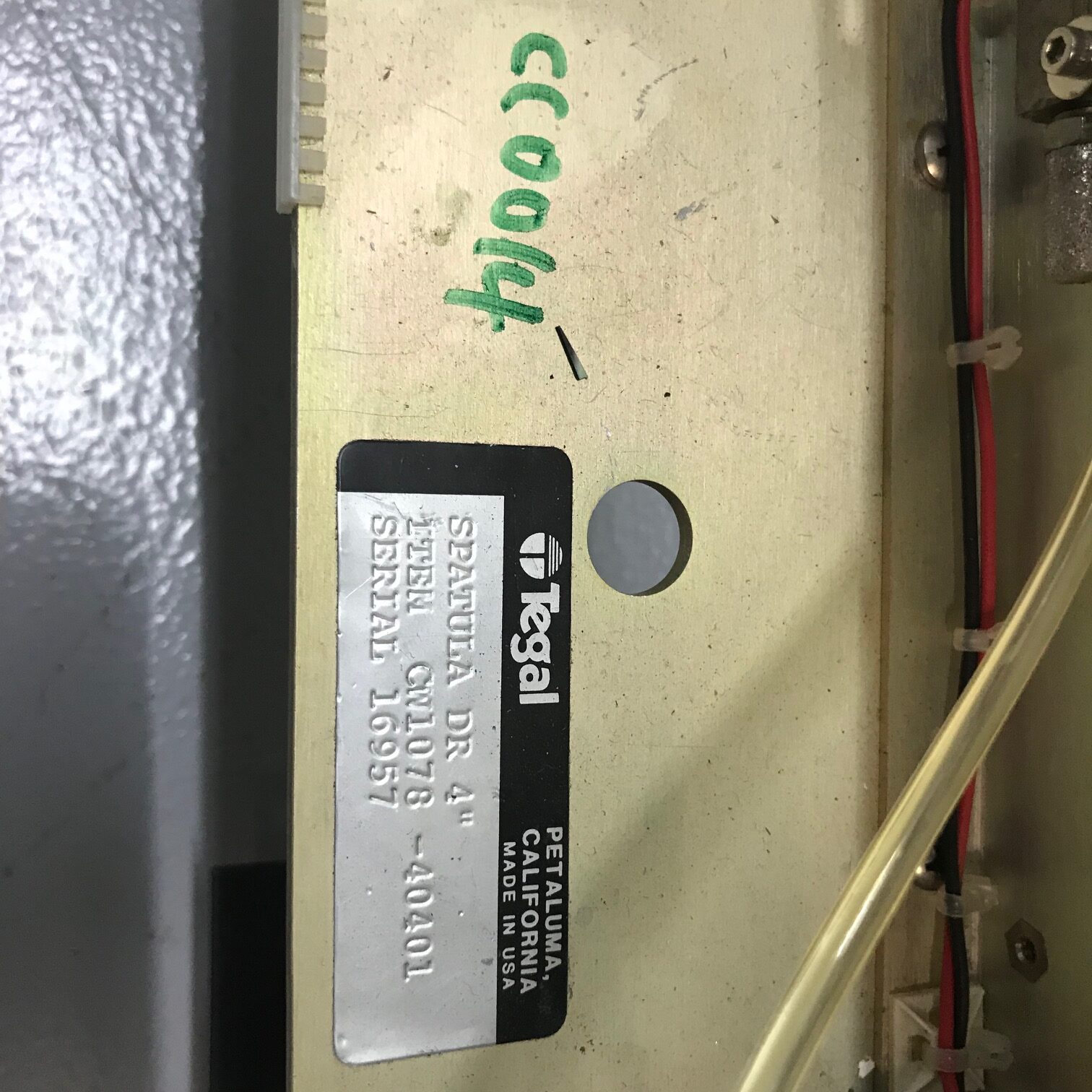 TEGAL 901E TEGAL 903E Tegal WAFER Transfer CW1078-40401 (2) TEGAL 901E TEGAL 903E Tegal WAFER Transfer CW1078-40401