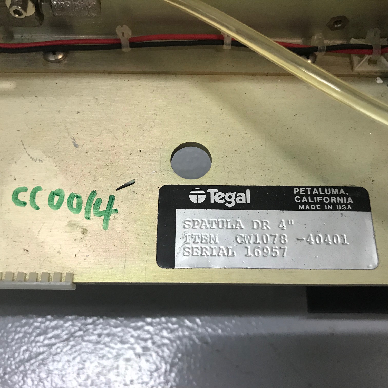 TEGAL 901E TEGAL 903E Tegal WAFER Transfer CW1078-40401 (2) TEGAL 901E TEGAL 903E Tegal WAFER Transfer CW1078-40401