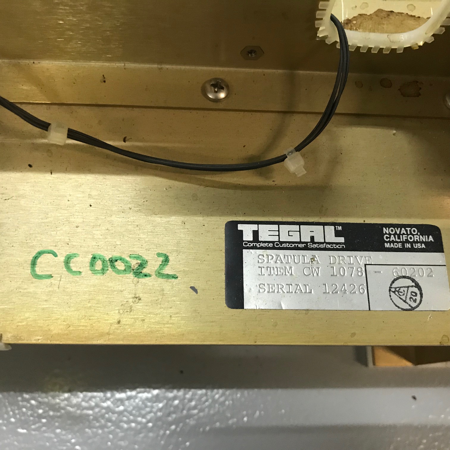 TEGAL 901E TEGAL 903E Tegal WAFER Transfer CW1078-60202 (2) TEGAL 901E TEGAL 903E Tegal WAFER Transfer CW1078-60202