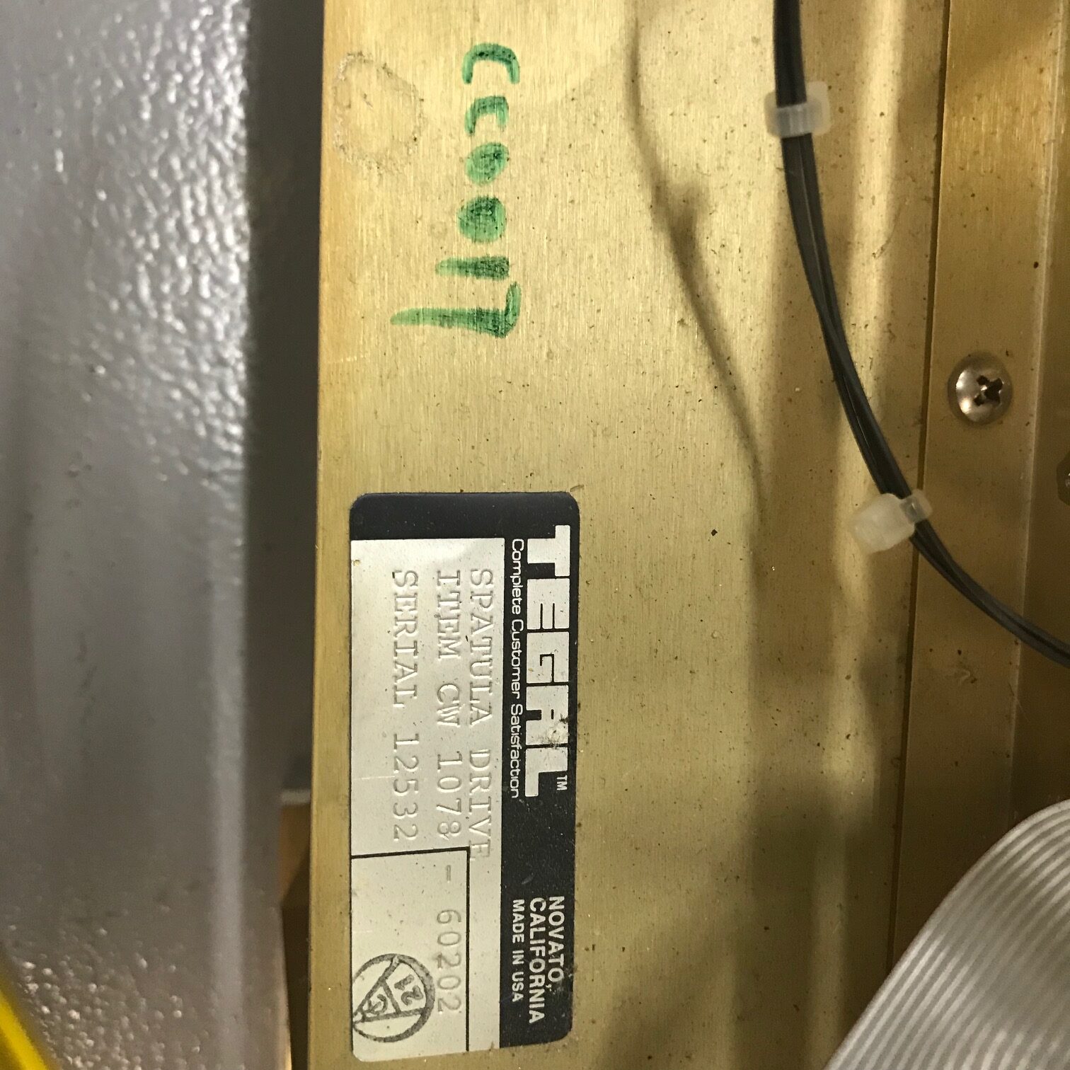 TEGAL 901E TEGAL 903E Tegal WAFER Transfer CW1078-60202 (2) TEGAL 901E TEGAL 903E Tegal WAFER Transfer CW1078-60202