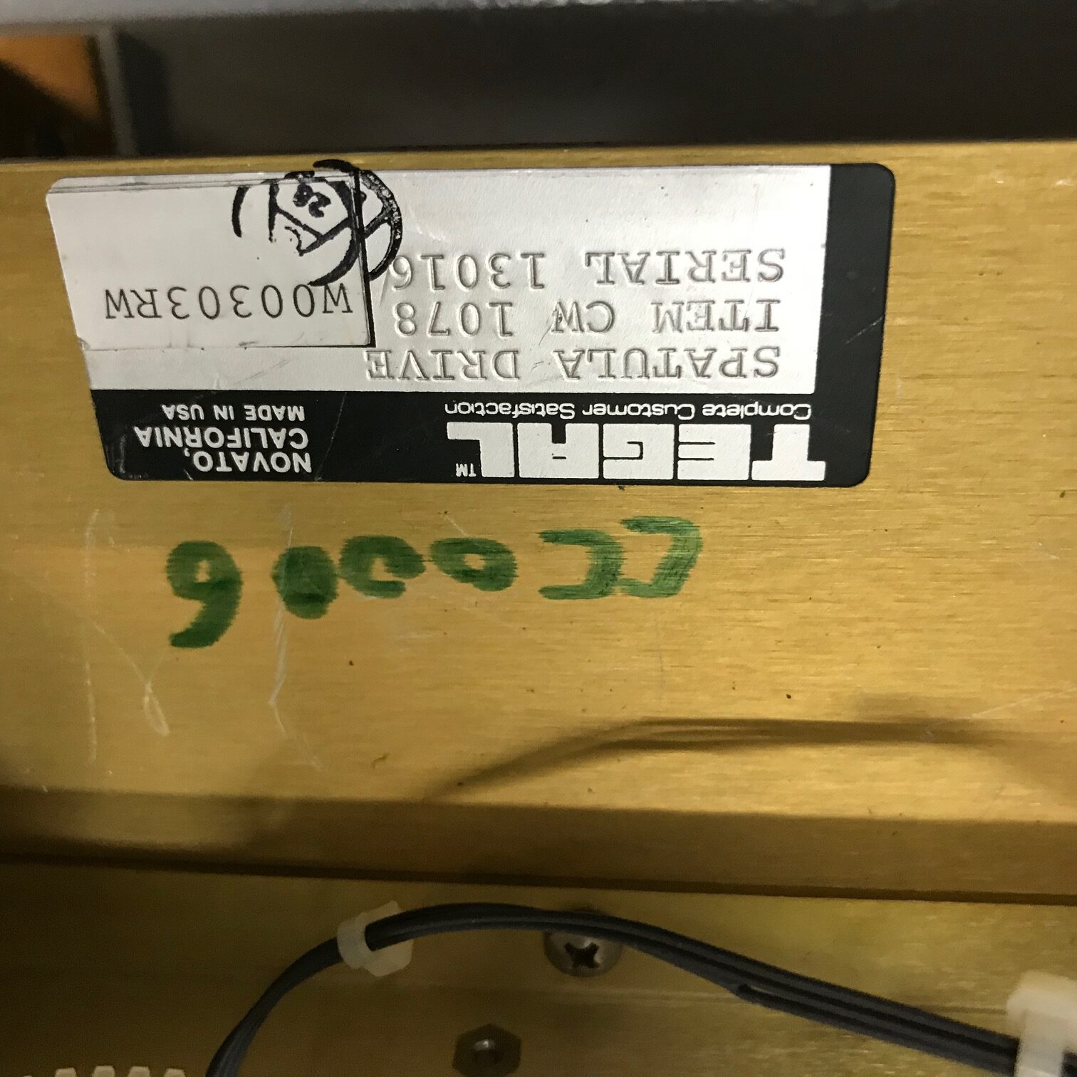 Tegal WAFER Transfer CW1078 W00303RW (2) Tegal WAFER Transfer CW1078 W00303RW