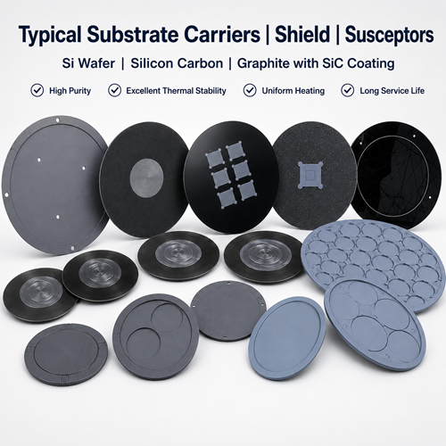  View Typical Substrate Carriers | Shield |Susceptors-Si wafer | Silicon Carbon | Graphite with SiC coating